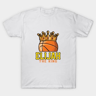 Elijah The King Basketball Custom Player Your Name T-Shirt